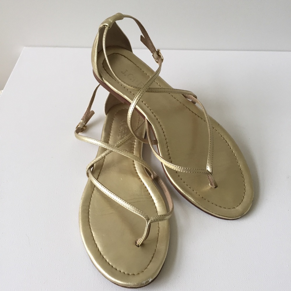 JCrew Gold Sandals